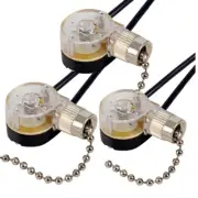 3Pack Ceiling Fan Light Switch ZE-109 Fan Switch Ceiling Pull Chain Switch6691