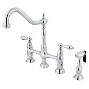 Kingston Brass KS127.ALBS Heritage 1.8 GPM Widespread Bridge - Chrome