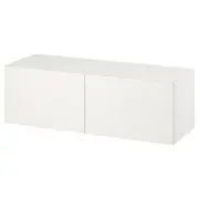 BESTÅ wall-mounted cabinet combination, white/Laxviken white, 120x42x38 cm