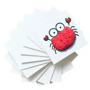 Tatahu Magic Foam Texture Paper - 4" x 4" White Cellulose Cards, DIY Art and