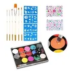 Face Body Painting Palette with Brushes Face Body Paint Kit for Halloween
