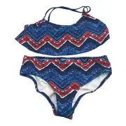 Kanu Surf Big Girls Karlie Flounce Bikini Beach Set Sport MultiColor Size 14 New