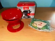Melitta Red 1 Cup Brewing Cone Pour-Over Coffee Brewer New NIB