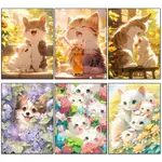 DIY DIAMOND PAINTING CUTE CARTOON CAT DIAMOND ART PAINTING P