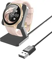 Charger Compatible with AGPTEK Smartwatch 1.3 Inch USB Charging Cable Quick Charger Charging Dock for AGPTEK LW11 Smartwatch (Black)