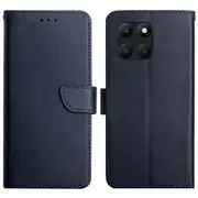 HT02 For Honor X6a 4G Genuine Cow Leather Scratch Proof Phone Cover Stand Wallet Phone Case