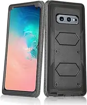 Asuwish Phone Case for Samsung Galaxy S10e Cover Hybrid Shockproof Drop Proof Full Body Protective Cell Accessories Rugged Slim Mobile Dual Layer Glaxay S 10e Galaxies Gaxaly E10 SM Women Men Black