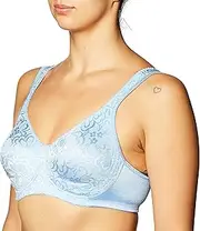 [Playtex] Women's 18 Hour Ultimate Lift and Support Wire Free Bra, Zen Blue, 44D