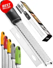 Zester & Grater, Stainless Steel, Multipurpose, Protective Cover
