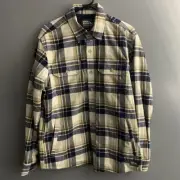 Eddie Bauer Outdoor Fleece Lined Plaid Flannel Jacket Shacket Medium