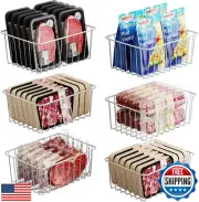 iSPECLE Upright Freezer Organizer Bins - 6 Pack Small Stand Up Freezer Basket