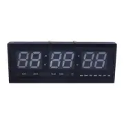 Jumbo Digital LED Wall Clock Calendar Temperature Display Red Timer