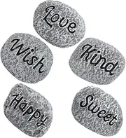 Toddmomy 5pcs Mini Bonsai Stone Kit Garden Stones Decorative Pebbles for Vases Aquariums