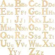 Blulu 260 Pcs 1 Inches and 2 Inches Wooden Greek Letters Unfinished Wood Alphabet Letter for DIY Craft Natural Blank ABCs Cutouts Alphabet for Spelling Learning Painting Craft Project Home Wall Decor