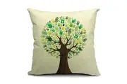 All 4 Kids 45cm Square Throw Pillow Cushion Cover - Hand Tree