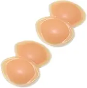 [FOMIYES] 2 Pairs Silicone Pads for Sports Bras Removable Insert Cups Skin Friendly Breathable Reusable Washable for Swimwear Backless Dresses Nursing Bras
