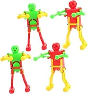 FUNNETOYU 4Pcs Wind Up Dancing Robot Clockwork Robots for Adults Easy to Use Lightweight Materials for Coordination and Imagination Development
