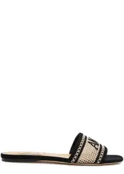 Arteana Roma Lace Sliders - Black - 4 4