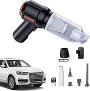 Ancsttu Portable Car Vacuum,Wireless Low Noise Car Vacuum USB Handheld Vacuum Cleaners | Portable Cordless Hand Vacuum Car Vacuum Cleaner for Dust, Pet & Human Hair, Soot