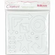 Bo Bunny Bare Naked Bleached Die Cut Chipboard Sheets (6 X 6 Inches) - Which Way