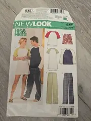 New Look 6321 Sleepwear Loungewear PJs Sewing Pattern EZ Men Misses