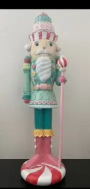 Pastel CupCake Nutcracker Bakery Decor Christmas Razz Imports 21” Tall