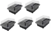 Parliky 5 Pcs Hydroponics Plant Tray Starter Miniature Kit Mini Propagator St...