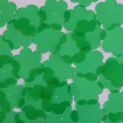 Sequin Flower 1" Vinyl Shape Go Go Trans Green. Made in USA