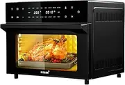 [Maxkon] Air Fryer 30L Large Oven-Electric with Full Touch Screenï¼Œ 1800W Oil Free Big Air Toaster Cooker with Dual Cook Function Black
