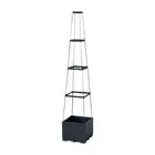 Tomato Planter Balcony Tower Garden Bed Planter Box with Trellis for Flowers