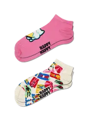 Pink 2-Pack Ice Cream & Lazy Day Low Socks