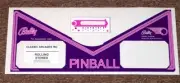Bally ROLLING STONES Pinball Machine Apron Decal Set