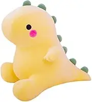 Cute Dinosaur Pillow Decorative Animal Pillow for Bedtime Couch Decor Home Decoration Soft Cushions, Yellow (40cm)