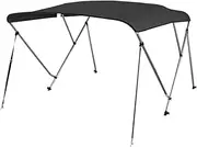 MT ASPIRE 3 Bow Waterproof Bimini Top Boat Cover, UV Resistant & Dustproof Shade Boat Canopy, Easy Install Zipper Sleeves Boat Awning/Without Frame, Adjustable Width 1.7m-1.9m, Marine Grade, Grey