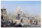 Tile Mural East People Horses Street R. Alott Kitchen Backsplash Marble Ceramic