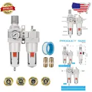 Durable Compressed Air FRL Combo with Polycarbonate Bowl and Drain - Heavy Duty