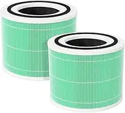 2-Pack Core 300 Replacement Filter Compatible with LEVOIT Core 300 and Core 300S Air Purifier, H13 True HEPA, High-Efficiency Activated Carbon, Replace Core300-RF-TX, Green