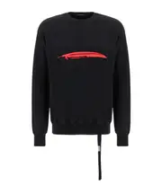 Ann Demeulemeester Logo Printed Crewneck Sweatshirt S,L,M Black