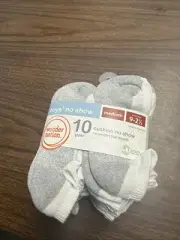 Wonder Nation Boy's 10 Pair No Show Socks Med. Shoe Size 9 - 2.5