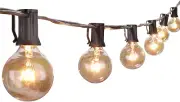 Outdoor String Hanging Light Globe Patio Waterproof for Backyard Porch Balcony