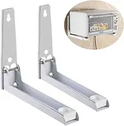 Foldable Stretch Shelf Rack Wall Mount Kitchen Microwave Oven Stand Bracket Microwave Oven Wall Mounting Brackets - White