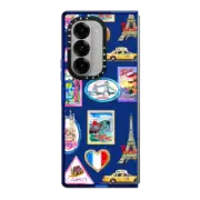 Galaxy Z Fold6 Impact Case Vintage Luggage Stickers