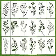 18-Piece Reusable Wildflower Stencil Set for Painting - Botanical Floral Templates for Wood Crafts, Canvas Art, and Home Decor