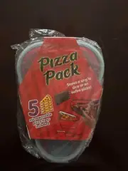 PIZZA PACK The Perfect Reusable Pizza Storage Container with 5 Microwavable Tray
