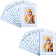 2.5 x 3.5 Magnetic Picture Frame, Instax Mini Frame Photo Magnets for Refrigerator, Polaroid Picture Frame, Fridge Photo Sleeve Pocket, Wallet Size Picture Frame, Locker Decoration, 20 Pack