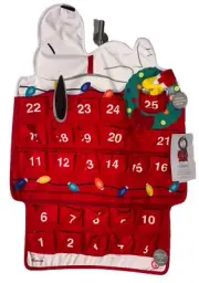 Hallmark Snoopy Doghouse Countdown Christmas Calendar PEANUTS Light & Sound