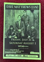 DAVE MATTHEWS BAND Verizon Wireless July 31-Aug 1 2009 authentic handbill INDY