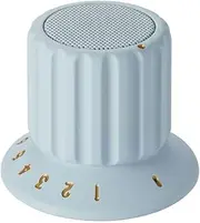 BRUNO BDE060-BGY Wireless Bluetooth IPX4 Volume Knob Speaker Waterproof Volume Control with Magnet for Bath Blue Gray