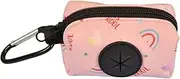 Fzaqwen Portable Dog Poop Bag Dispenser with Clip for Leash Use, Pink