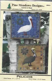 Quilt Pattern-Machine Applique-Pine Meadows Design-PELICANS